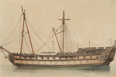 Lot 31 - ANGE JOSEPH ANTOINE ROUX (1765-1835)<br/>A warship...