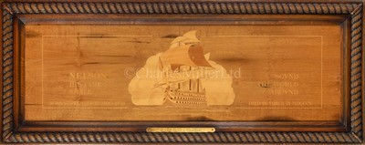 Lot 97 - H.M.S. FOUDROYANT: A LARGE MARQUETRY PICTURE...