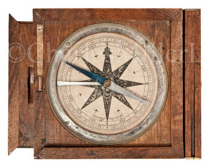 Lot 224 - A PLANE TABLE COMPASS BY PIERRE GOURDIN,...