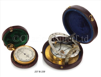 Lot 227 - A 19TH-CENTURY POCKET BAROMETER BY J. BROWN,...