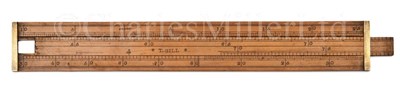 Lot 228 - AN 18th-CENTURY BOXWOOD ALCOHOL PROOF SLIDE RULE BY T. GILL, LONDONv