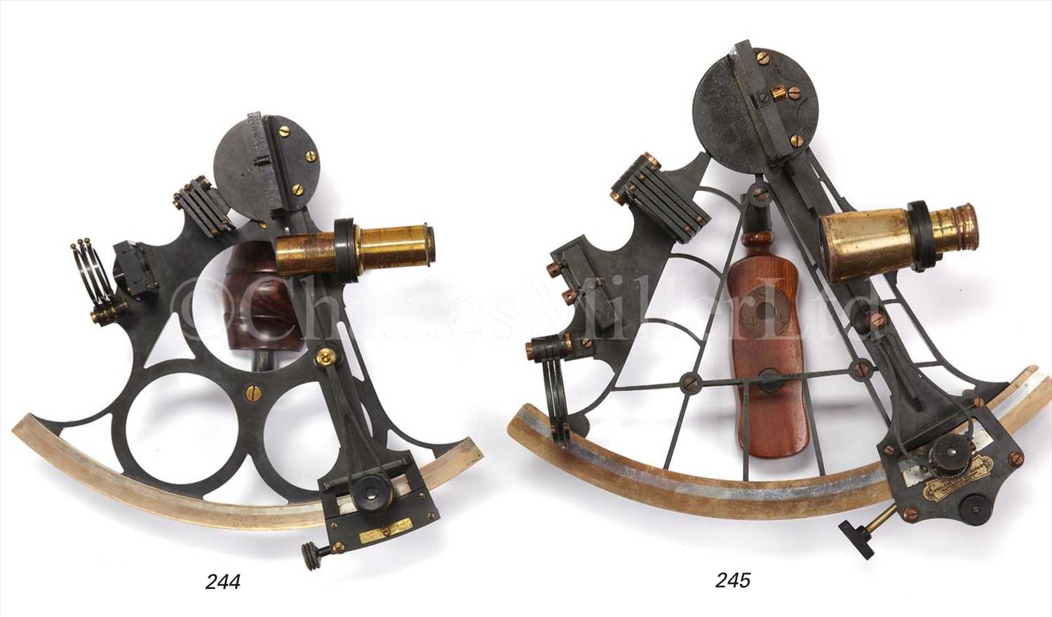 Lot 245 - AN 8IN. RADIUS VERNIER SEXTANT BY HEATH & CO.,...