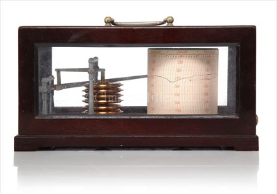 Lot 259 - A MAHOGANY-CASED BAROGRAPH BY RICHARD,...