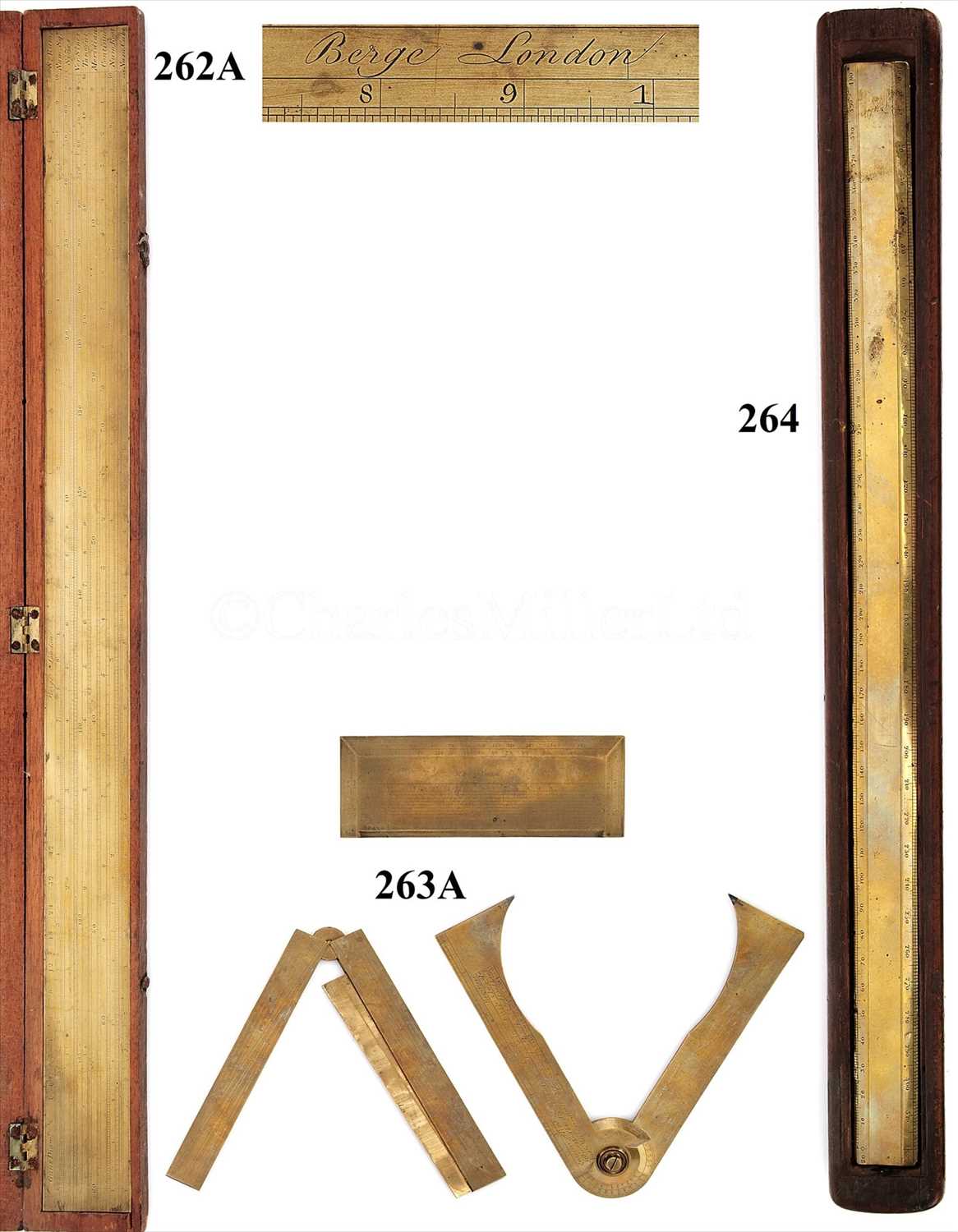 Lot 263 - AN 18TH-CENTURY TRIO OF LACQUERED-BRASS...