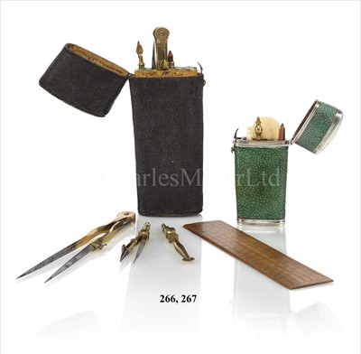 Lot 267 - A MID 18TH-CENTURY POCKET DRAWING SET...