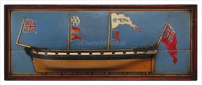 Lot 298 - A 19TH-CENTURY, PROBABLY SAILOR'S HALF-MODEL...