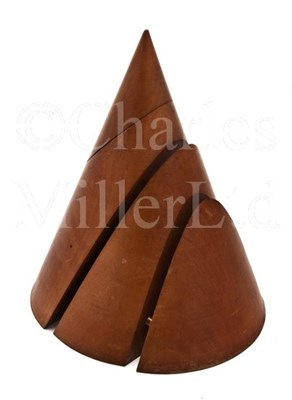 Lot 250 - A 19TH-CENTURY CONICAL FRUITWOOD GEOMETRIC...