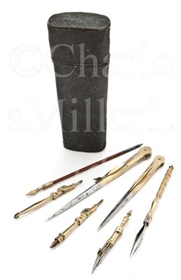 Lot 316 - AN EARLY 19TH-CENTURY POCKET DRAWING SET...