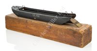 Lot 332 - A BUILDER'S CONVERSION MODEL FOR A MARK I DUMB BARGE BY W. BADGER, SMITHFIELD, LONDON, CIRCA 1943/44, PROBABLY FOR TRANSPORTING MUNITIONS DURING THE D-DAY LANDINGS