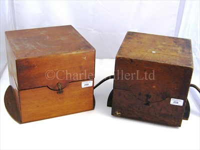 Lot 258 - TWO CHRONOMETER GUARD BOXES<br/>(lacking maker's...