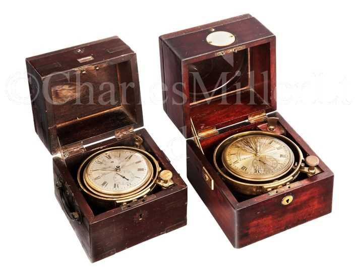 Lot 259 - A LATE GEORGIAN 2-DAY MARINE CHRONOMETER BY...