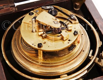 Lot 259 - A LATE GEORGIAN 2-DAY MARINE CHRONOMETER BY...