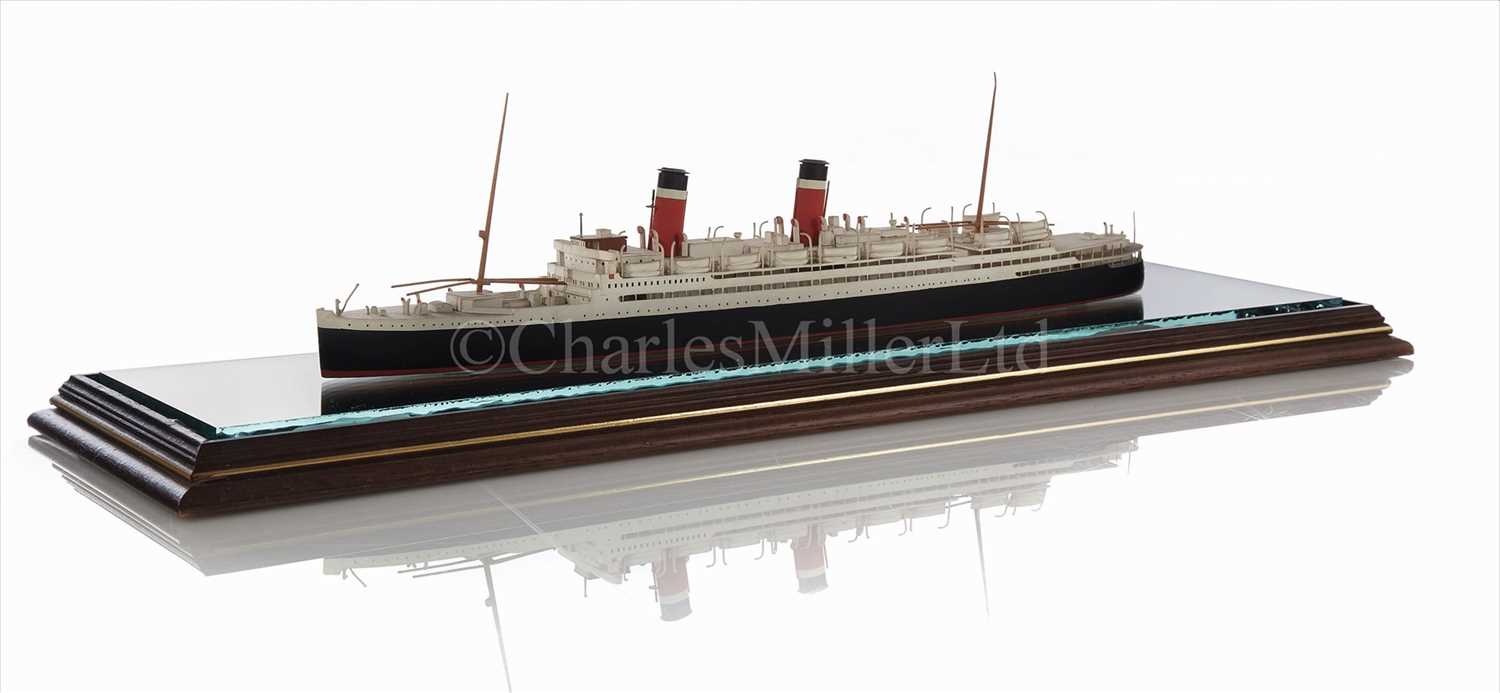 Lot 116 - A RARE 50':1" SCALE WATERLINE MODEL OF THE...
