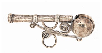 Lot 148 - AN EARLY SILVER BOATSWAIN'S PIPE<br/>unmarked,...
