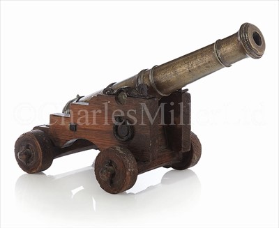 Lot 150 - A 19TH-CENTURY SIGNAL GUN<br/>with 17¼in....