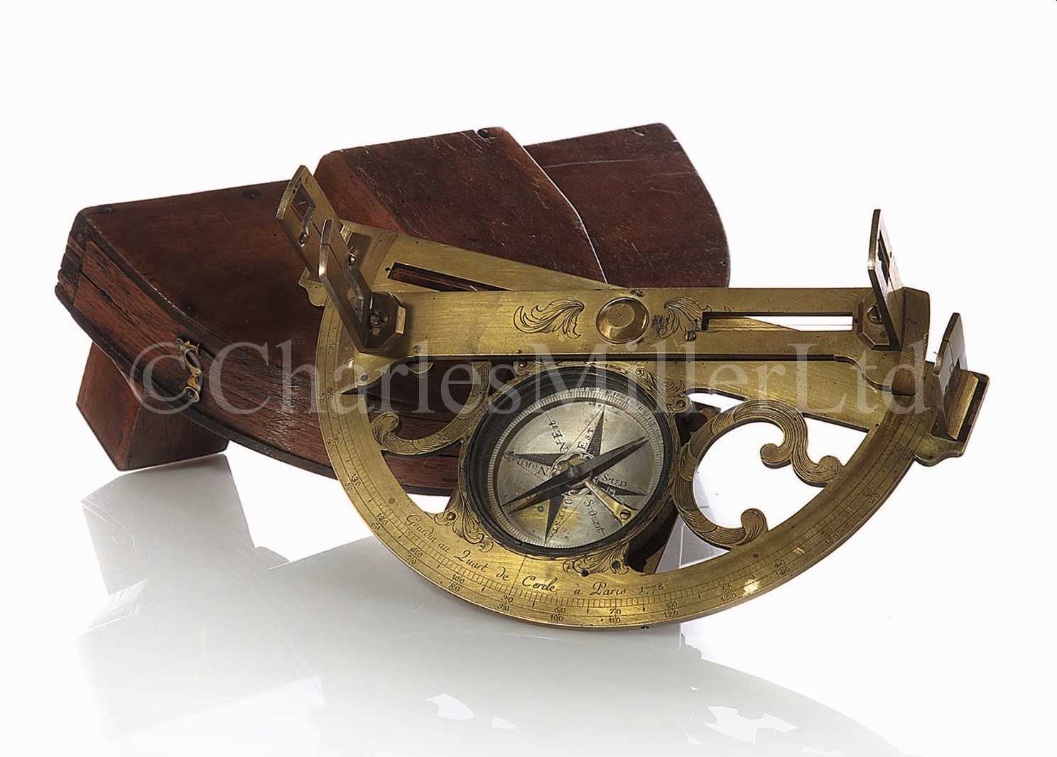 Lot 181 - AN 18TH-CENTURY GRAPHOMETER BY PIERRE...