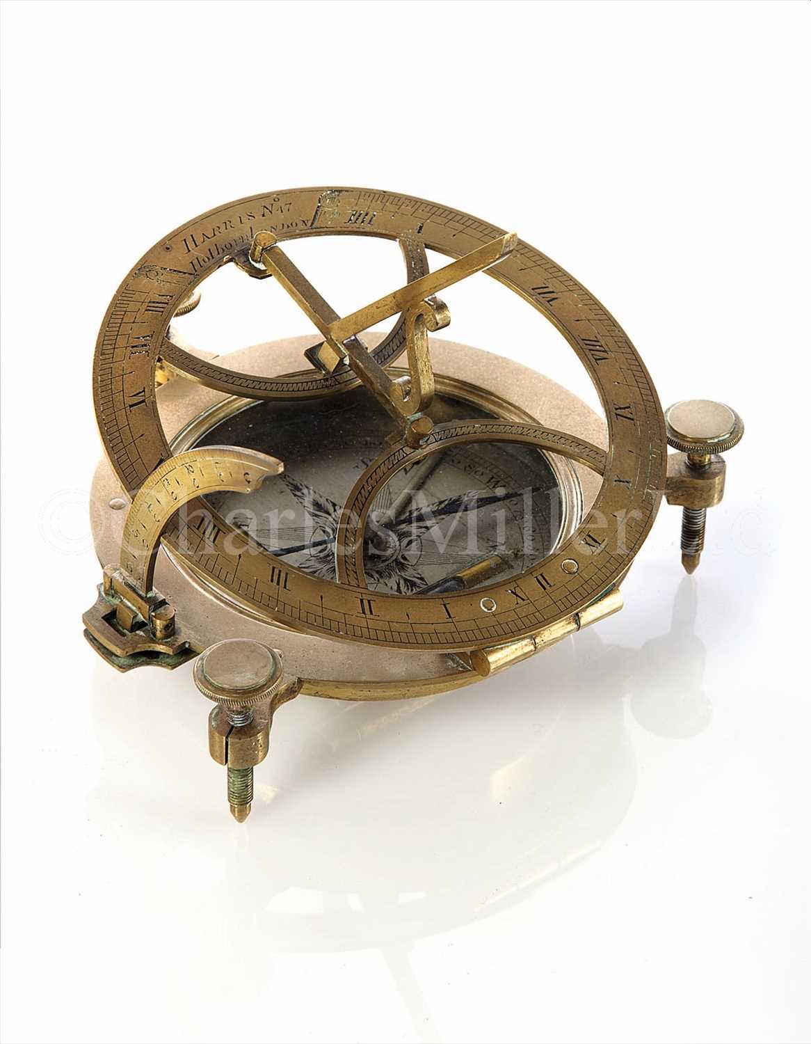 Lot 182 - AN EARLY 19TH-CENTURY COMPASS SUNDIAL BY...