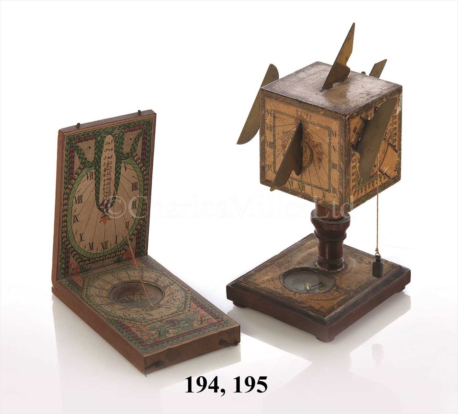 Lot 194 - AN 18TH-CENTURY FRUITWOOD AND PAPER POCKET...