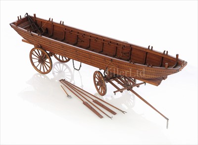 Lot 238 - AN EARLY 19TH-CENTURY WOOD AND METAL MODEL OF...