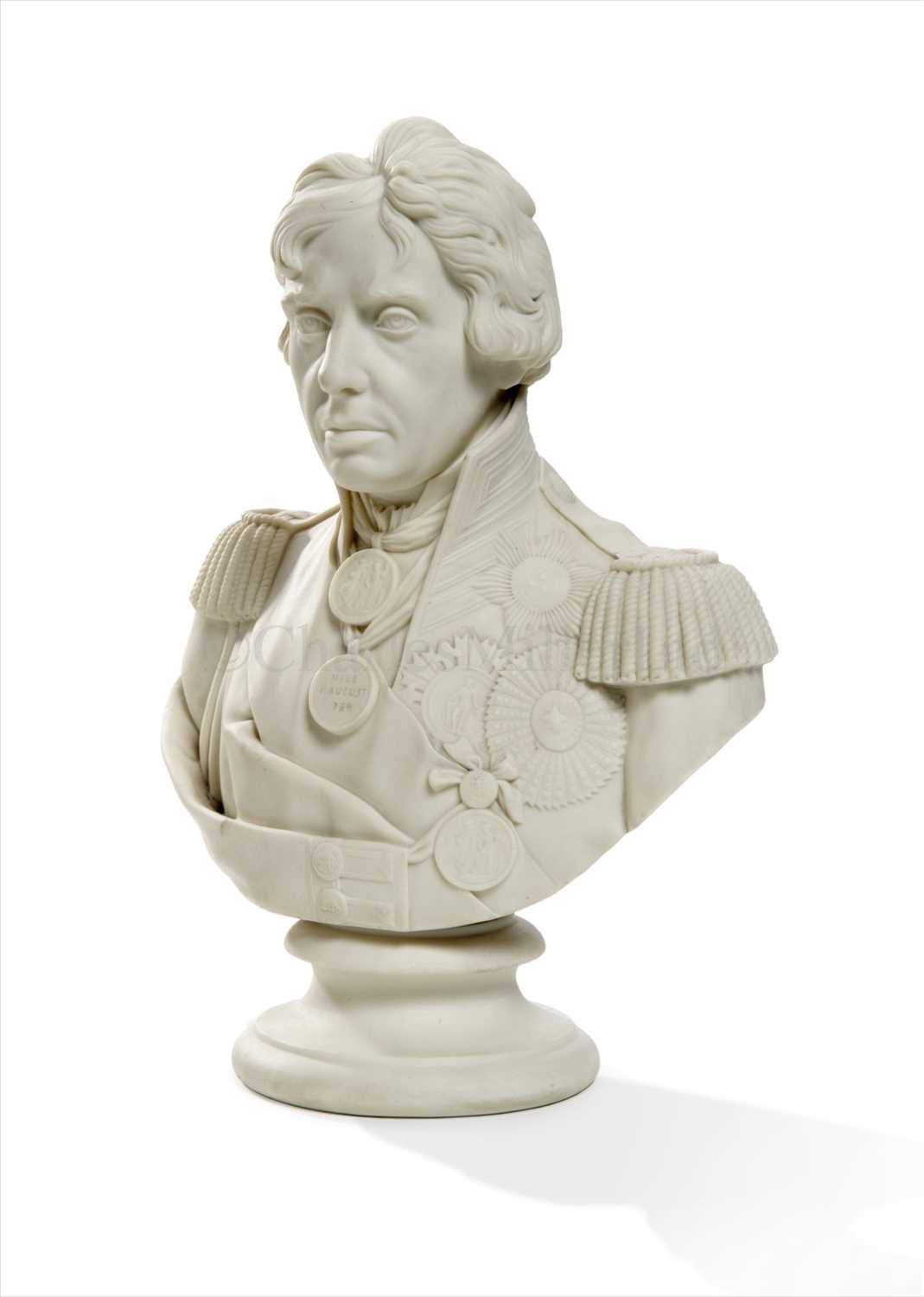 Lot 53 - A FINE COPELAND BUST OF LORD NELSON<br/><br/>after the...