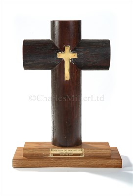 Lot 83 - A CROSS MADE FROM TIMBER RECOVERED FROM H.M.S....
