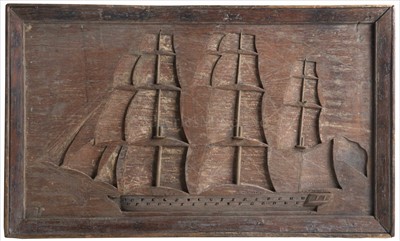 Lot 135 - AN UNUSUAL EARLY 19TH-CENTURY SAILOR'S CARVED...