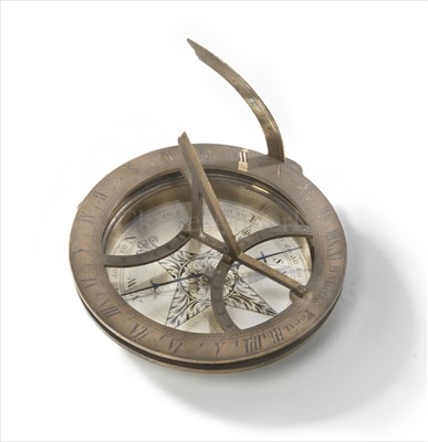 Lot 193 - AN 18TH-CENTURY EQUINOCTIAL SUNDIAL BY...