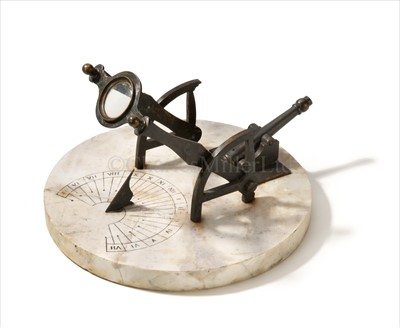Lot 198 - A RESTORED NOON-DAY CANNON DIAL<br/>with bronzed...