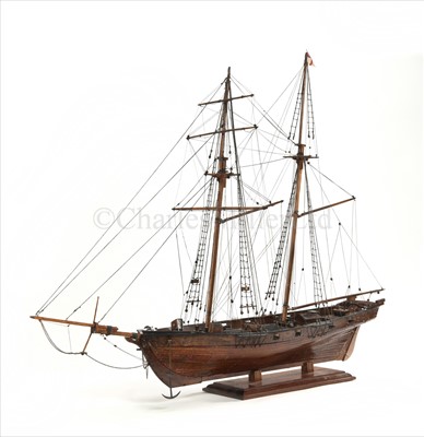 Lot 238 - A PLANKED AND PINNED MODEL OF H.M.S....