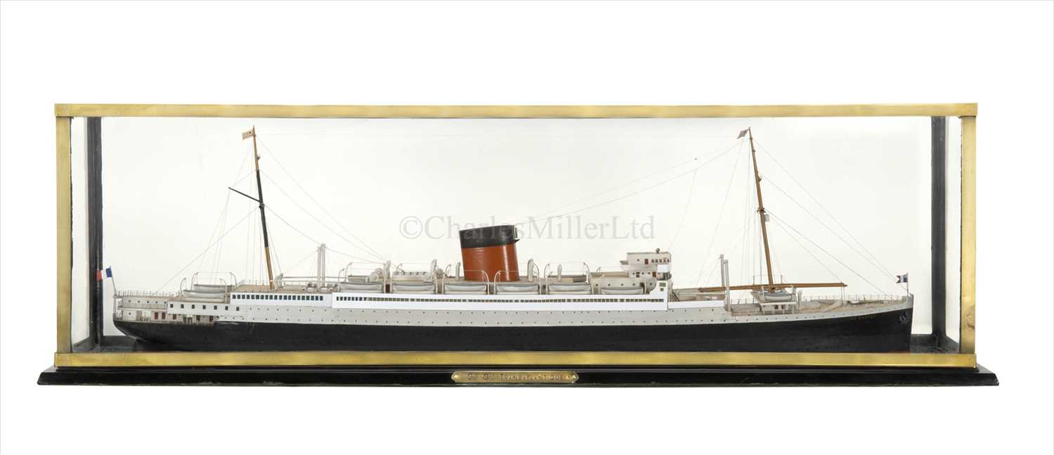 Lot 273 - A FRENCH LINE TRAVEL AGENT'S WATERLINE MODEL...