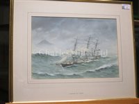 Lot 7 - δ ERIC TUFNELL (BRITISH, 1888-1978): 'Flying Cloud' 1851; 'Vermont' U.S. clipper bark; 'Sea Witch'; 'Surprise'; 'Flying Eagle'