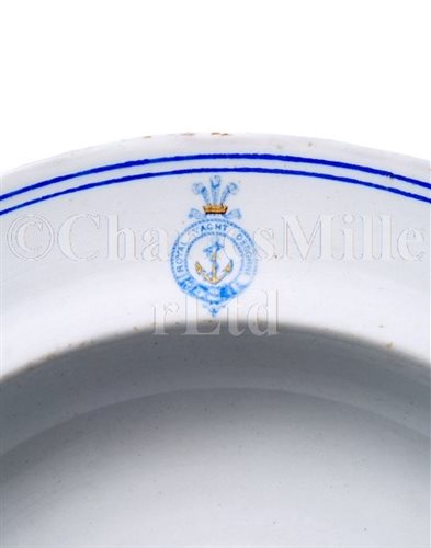 Lot 53 - A MESS PLATE FROM THE ROYAL YACHT OSBORNE<br/>with...