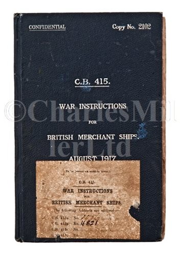 Lot 63 - GREAT WAR: CONFIDENTIAL 'WAR INSTRUCTIONS FOR...