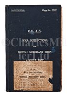 Lot 63 - GREAT WAR: CONFIDENTIAL 'WAR INSTRUCTIONS FOR...