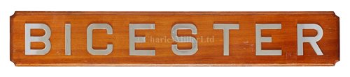 Lot 81 - A NAME BOARD FROM THE MINE HUNTER H.M.S. BICESTER (1985)